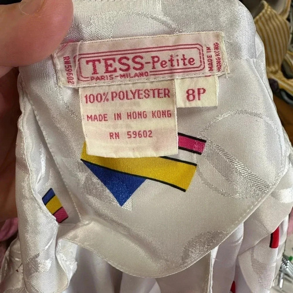 Vintage 80’s Tess Petite Silky Top - Picture 2 of 6